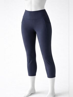 Old Navy Active PowerSoft Sculpt Leggings High Rise • 7/8 Length• Blue Grey• LG